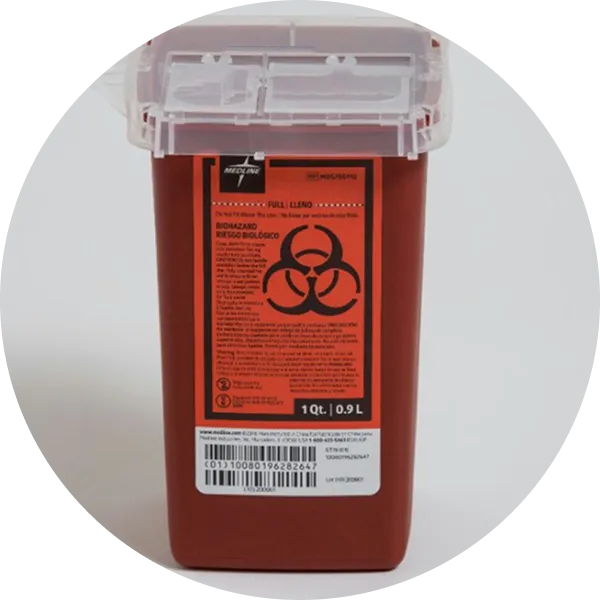 infectious medical waste with hazard